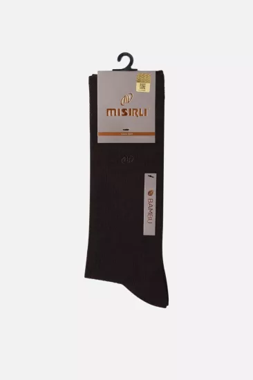 MISIRLI ERKEK BAMBU TEKLİ SOKET ÇORAP 62001 KAHVE