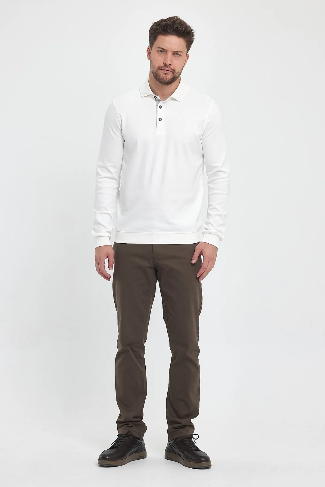 Erkek Polo Yaka Sweatshirt