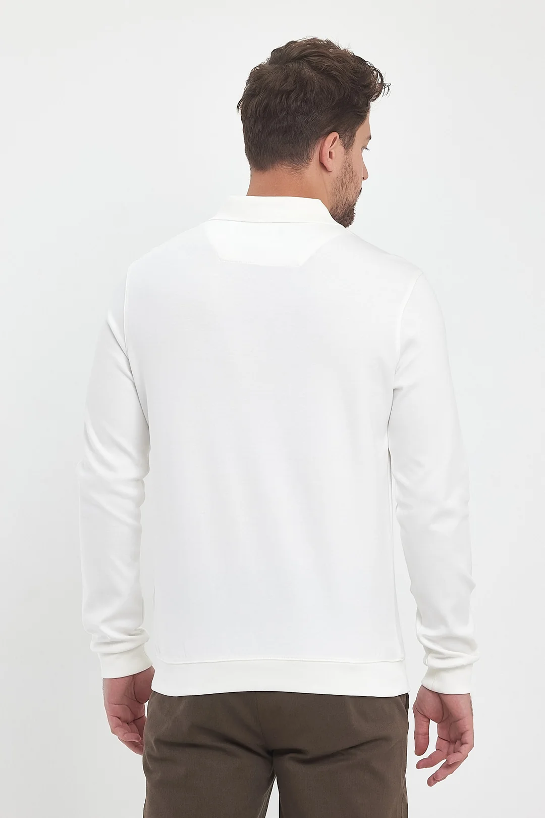 Erkek Polo Yaka Sweatshirt