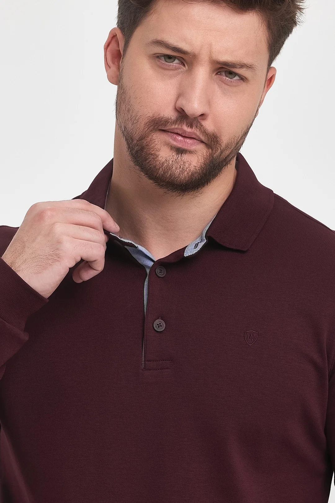 Erkek Polo Yaka Sweatshirt