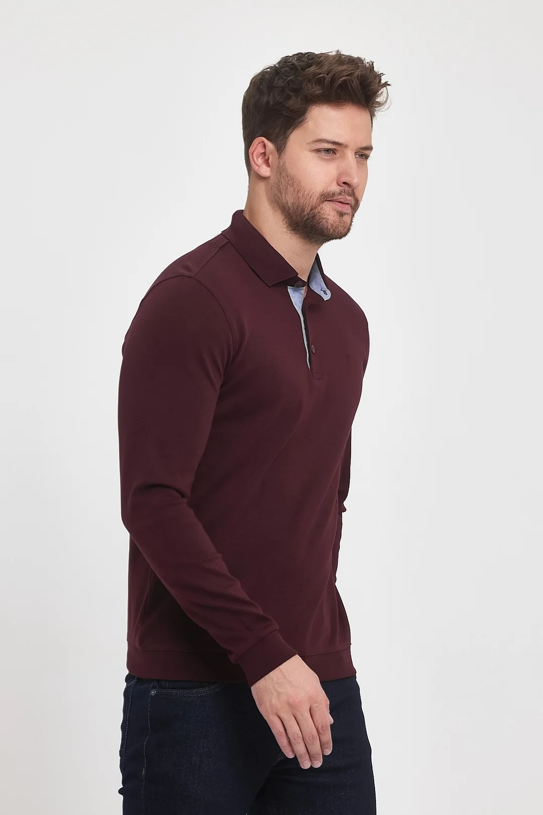Erkek Polo Yaka Sweatshirt