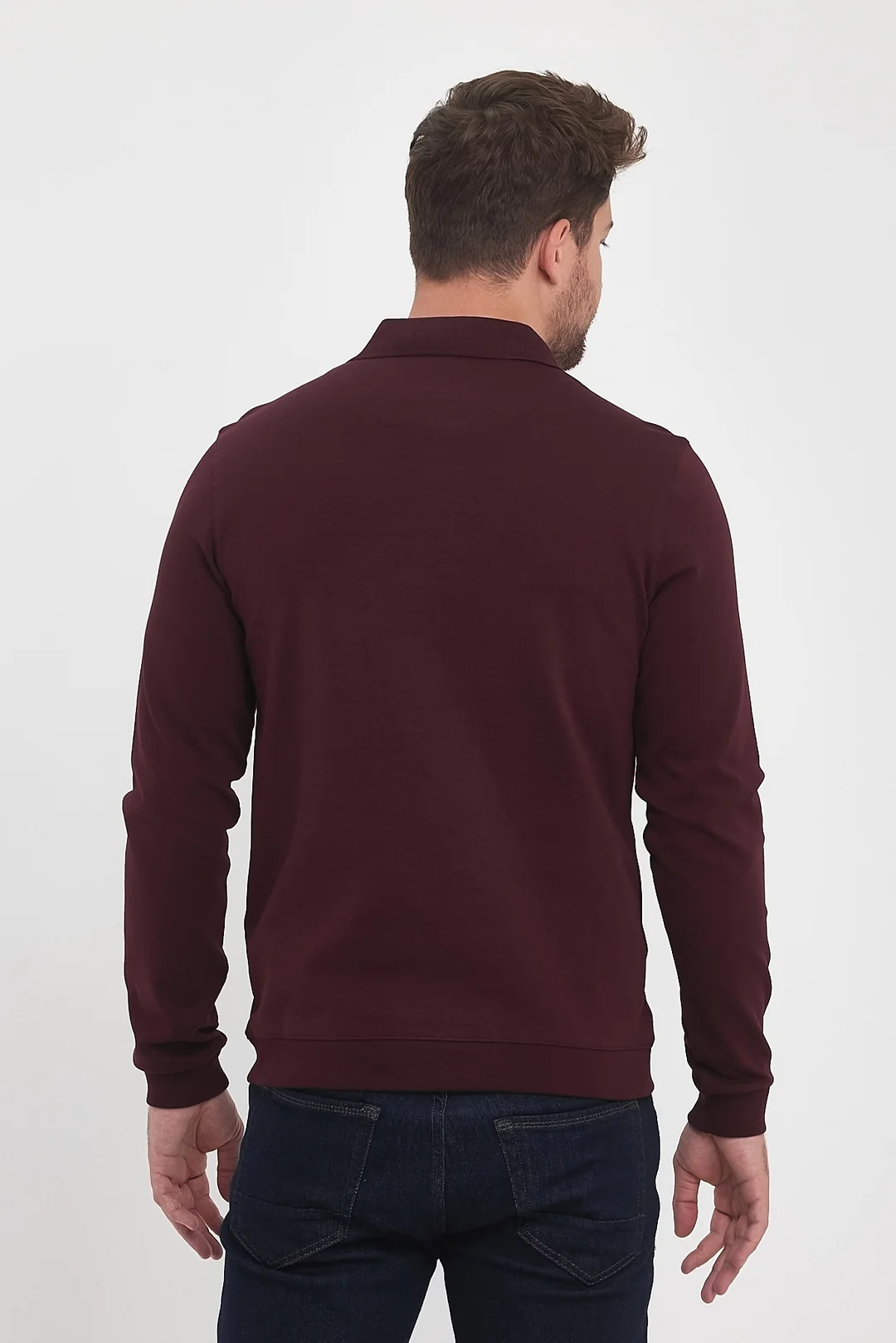 Erkek Polo Yaka Sweatshirt
