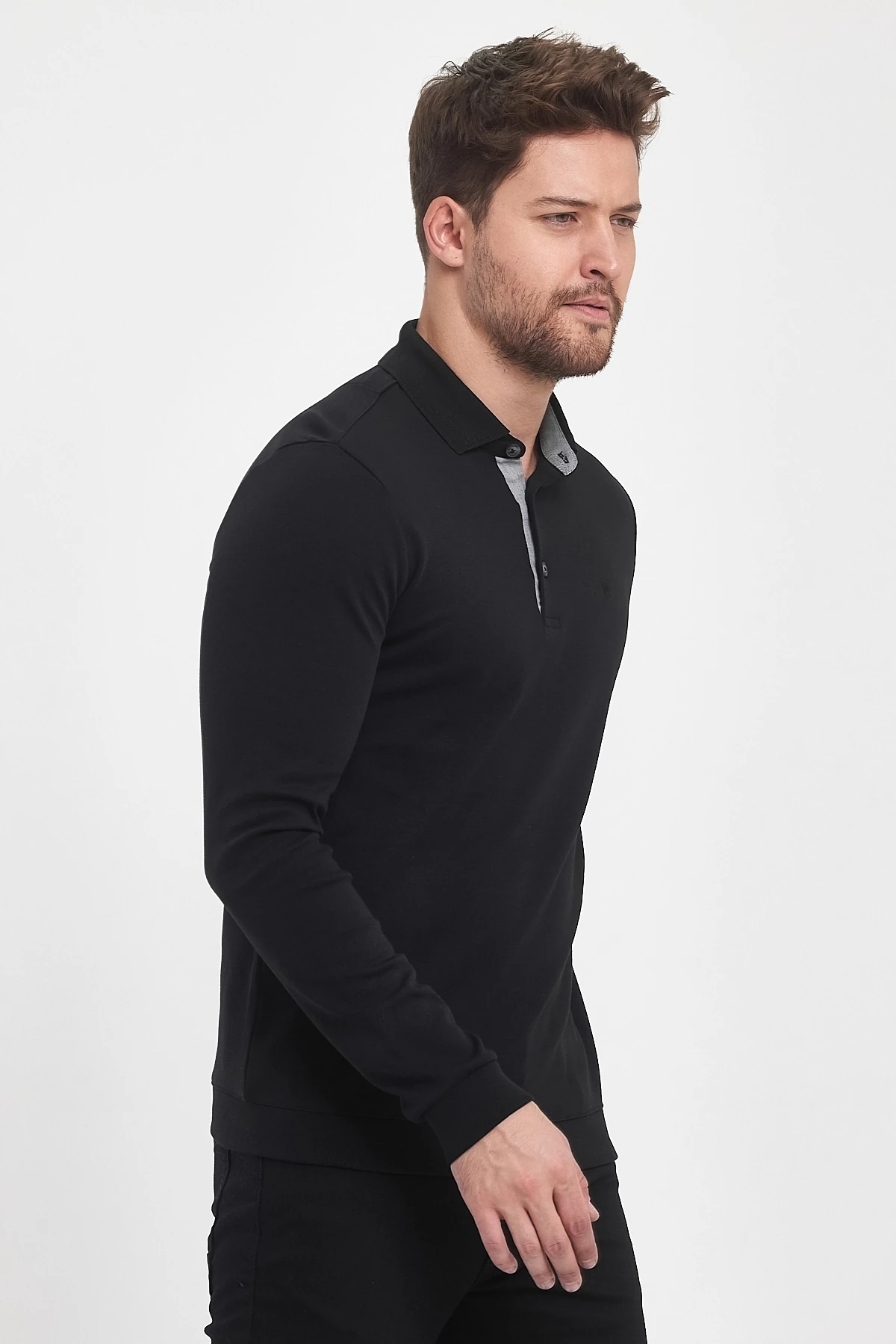 Erkek Polo Yaka Sweatshirt