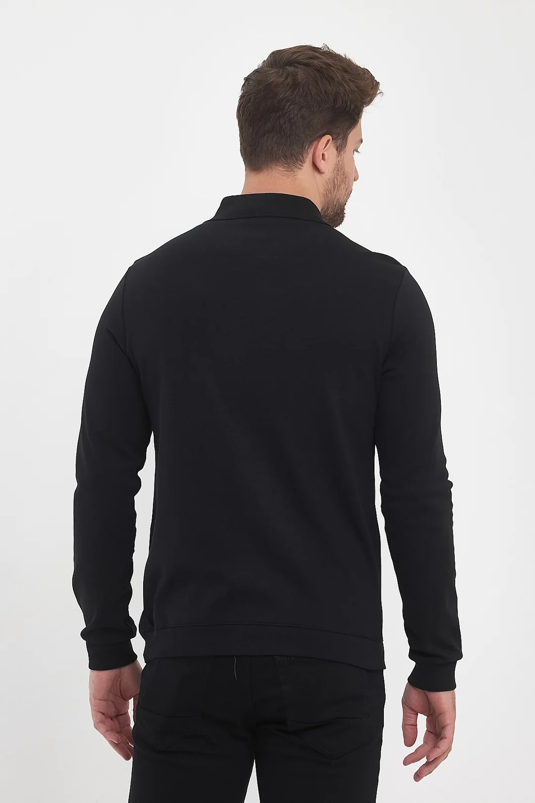Erkek Polo Yaka Sweatshirt
