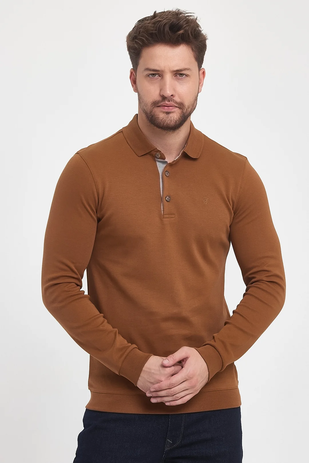 Erkek Polo Yaka Sweatshirt