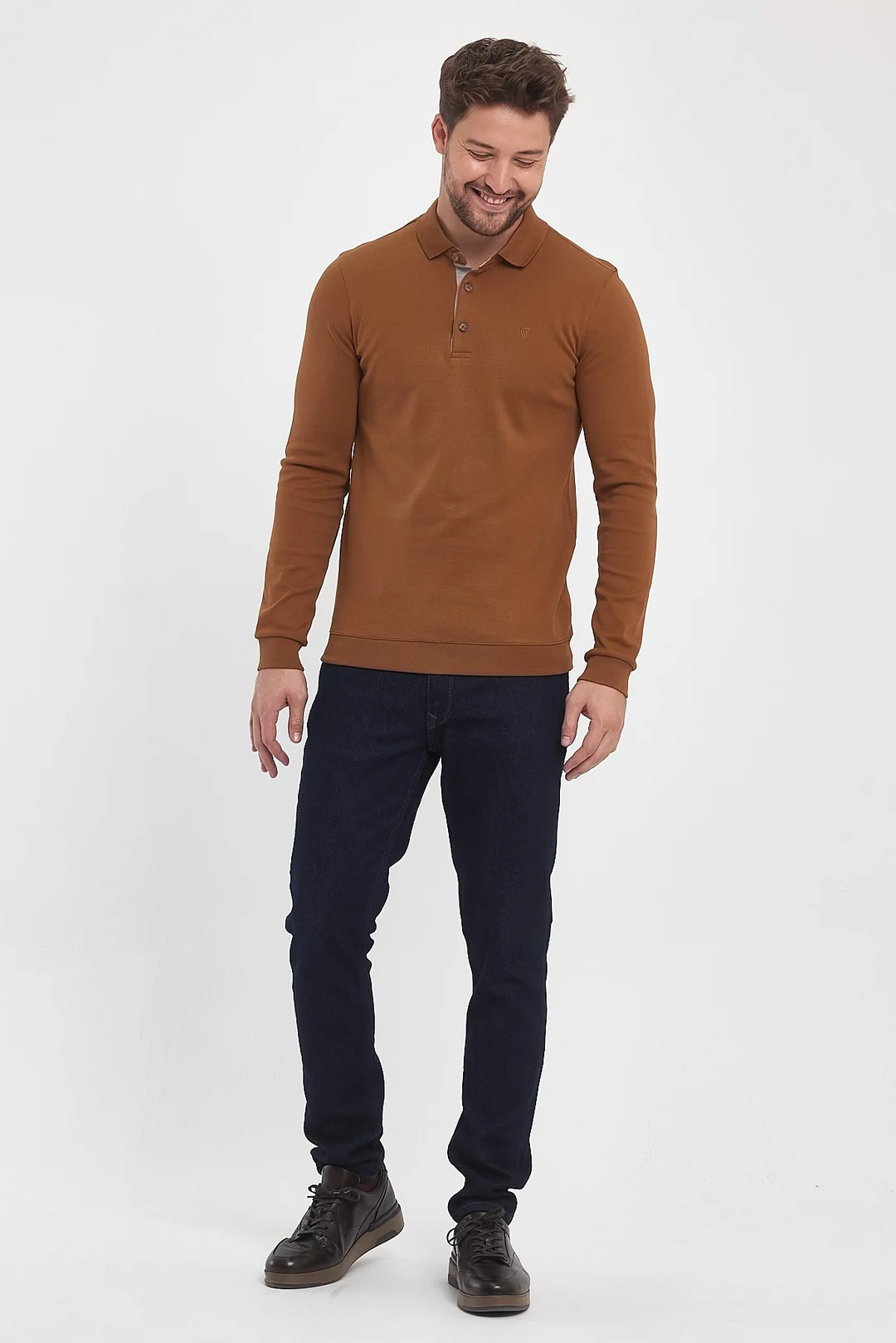 Erkek Polo Yaka Sweatshirt