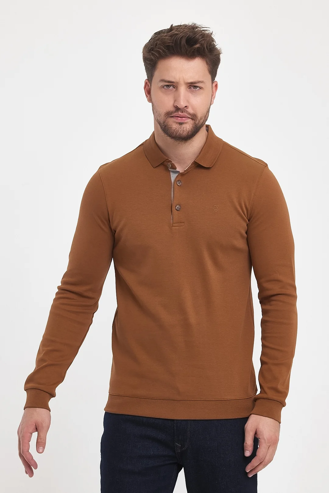 Erkek Polo Yaka Sweatshirt