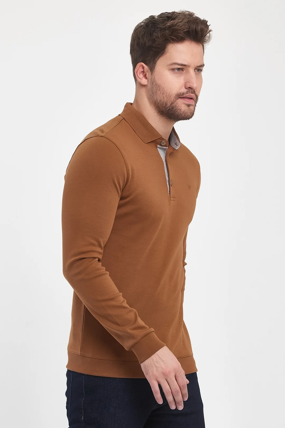 Erkek Polo Yaka Sweatshirt