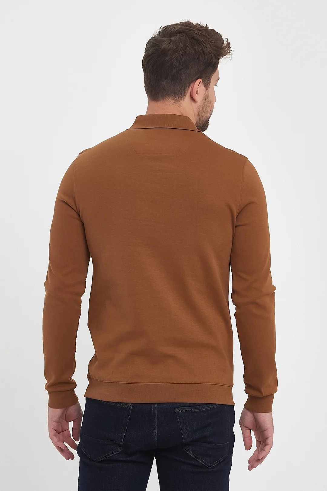 Erkek Polo Yaka Sweatshirt