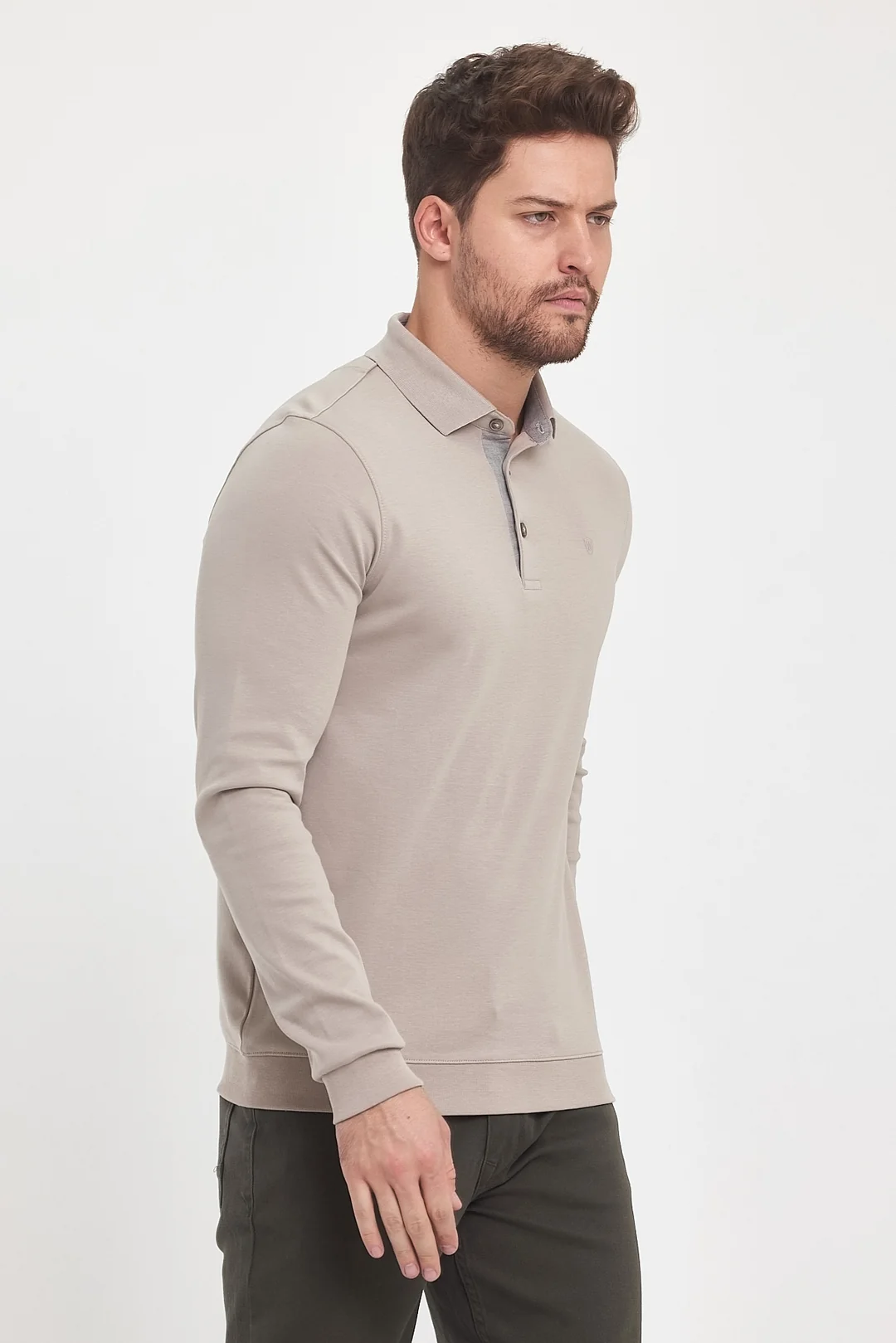 Erkek Polo Yaka Sweatshirt