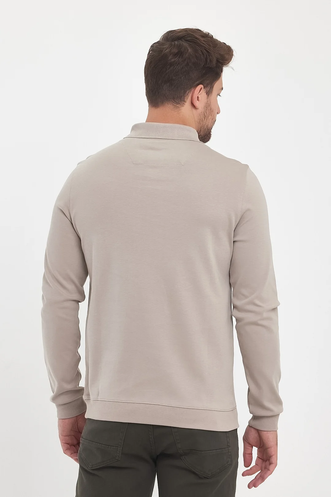 Erkek Polo Yaka Sweatshirt