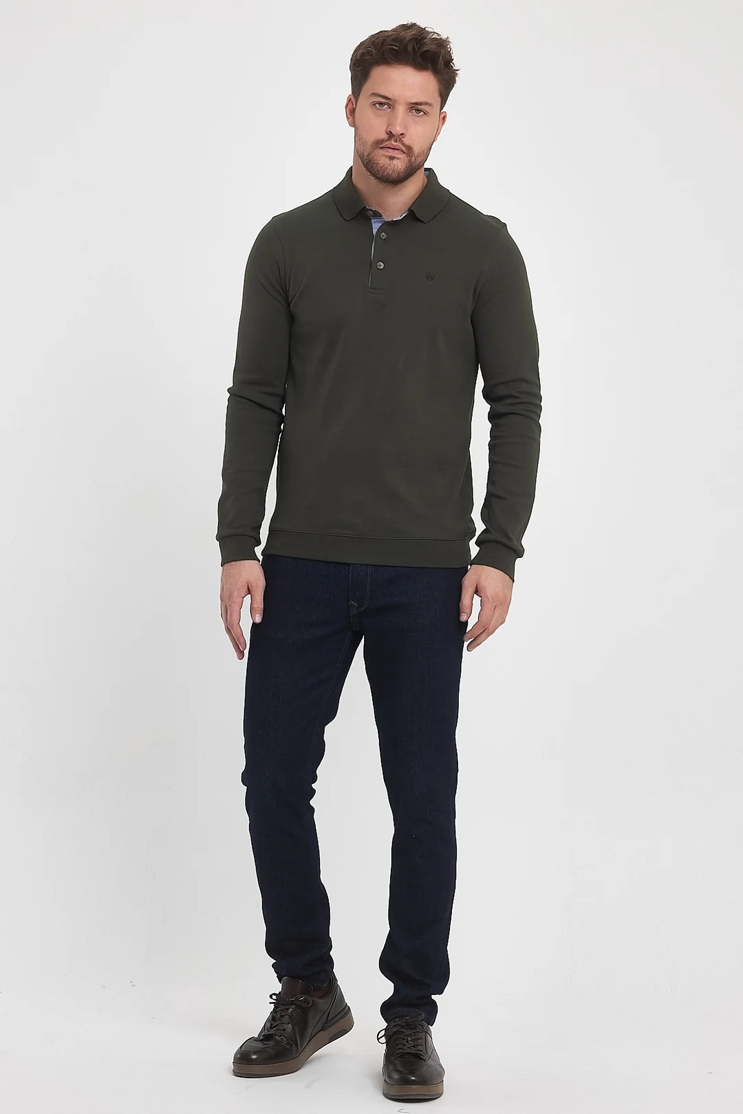 Erkek Polo Yaka Sweatshirt
