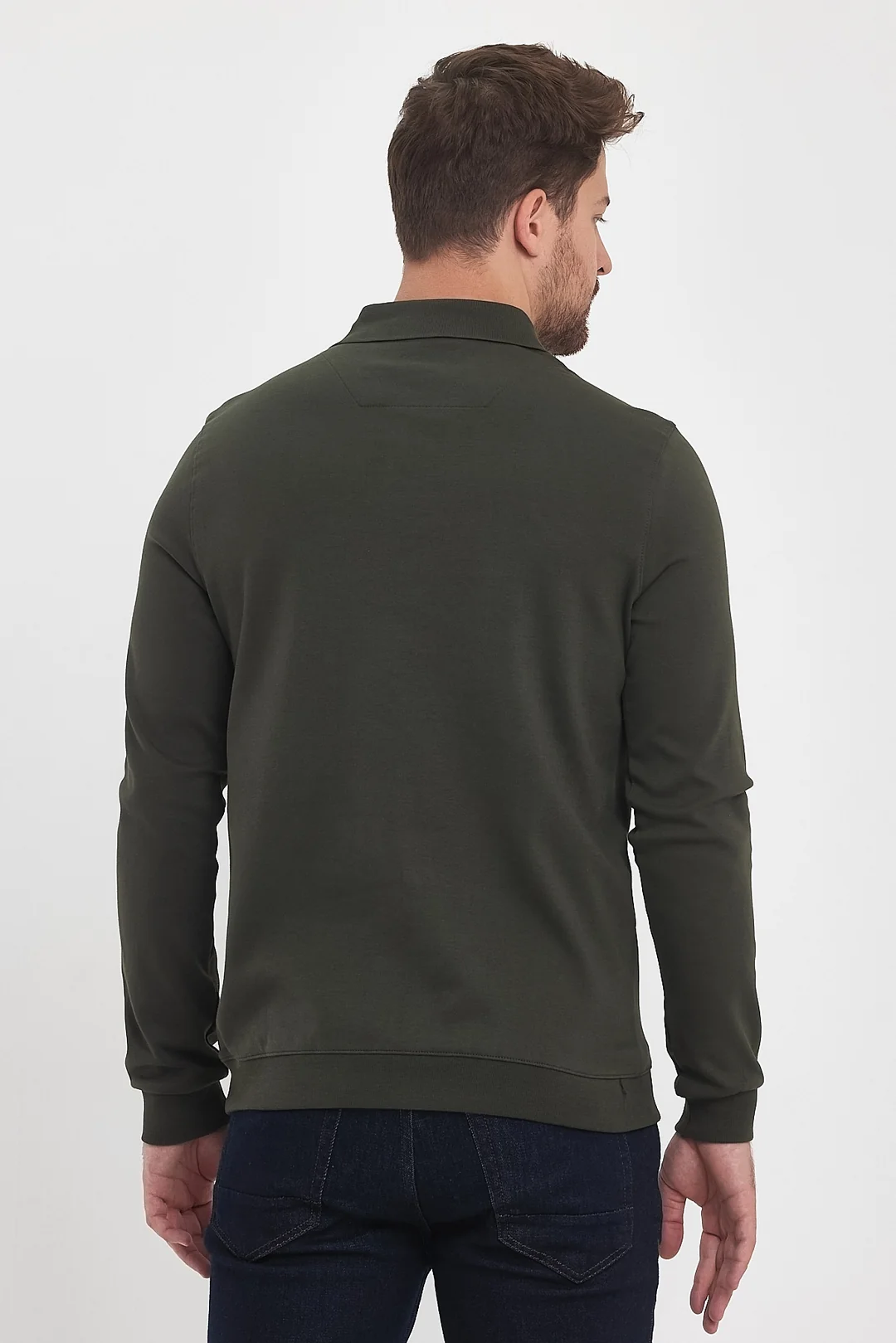 Erkek Polo Yaka Sweatshirt