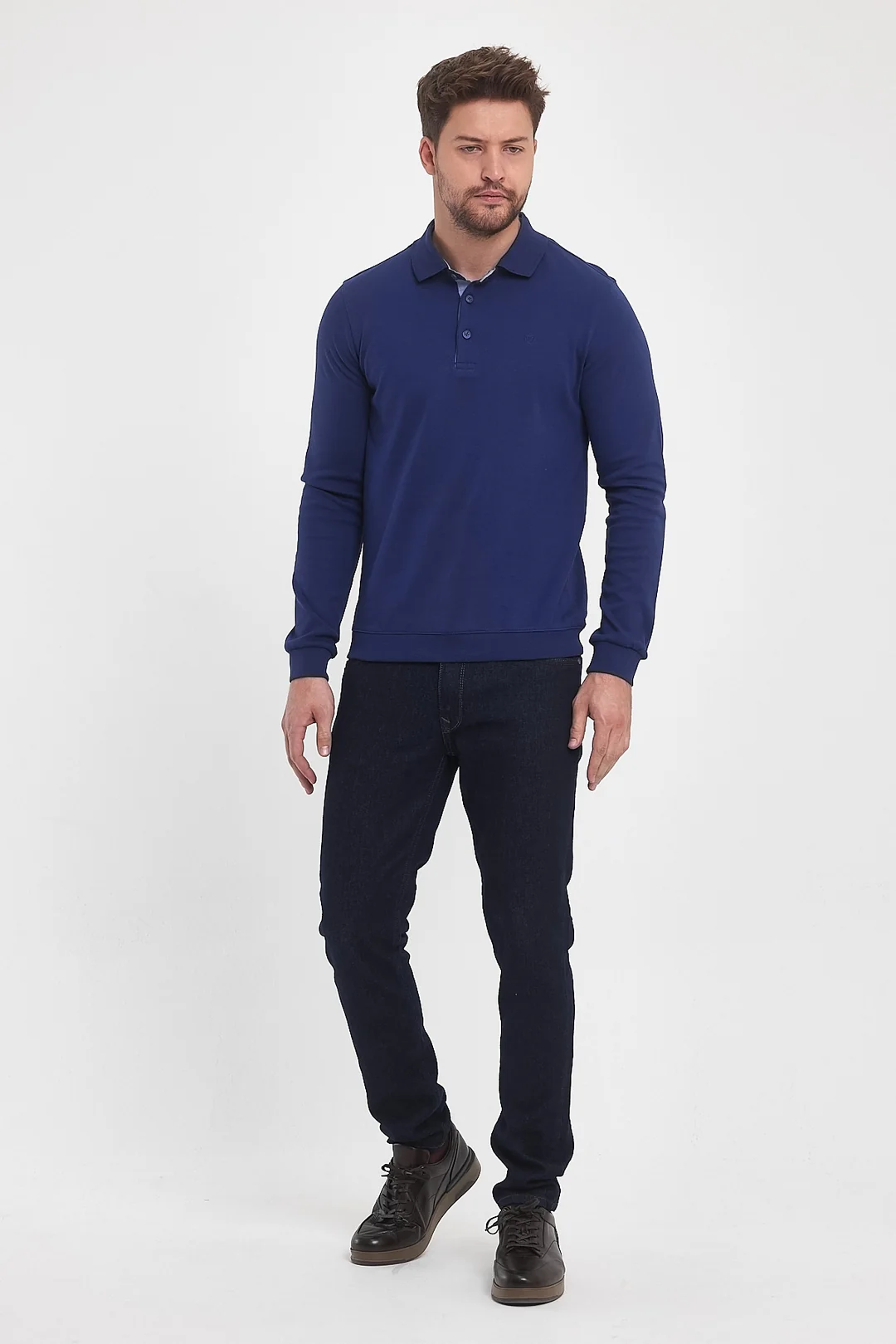 Erkek Polo Yaka Sweatshirt