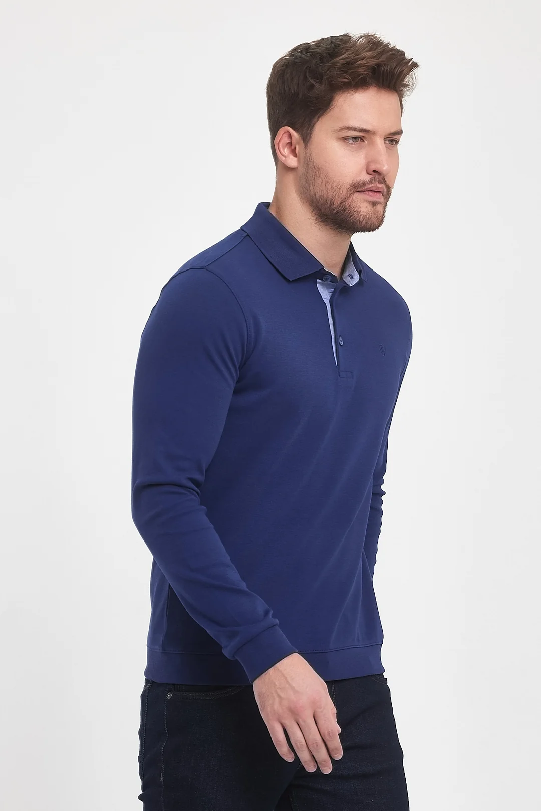 Erkek Polo Yaka Sweatshirt