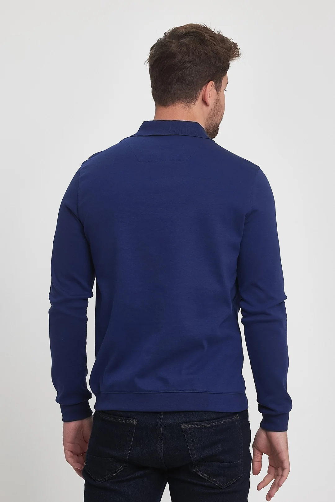 Erkek Polo Yaka Sweatshirt