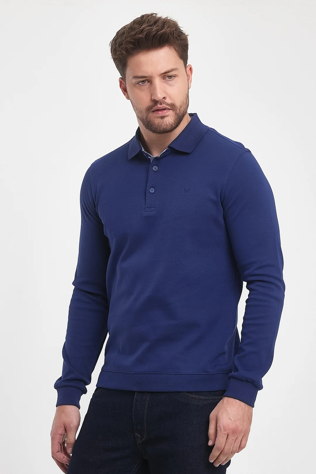 Erkek Polo Yaka Sweatshirt